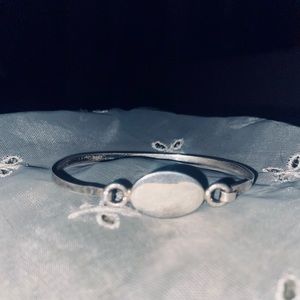 Vintage Sterling Silver 925 Mexico Hook & Loop Bangle Bracelet Classic Beauty